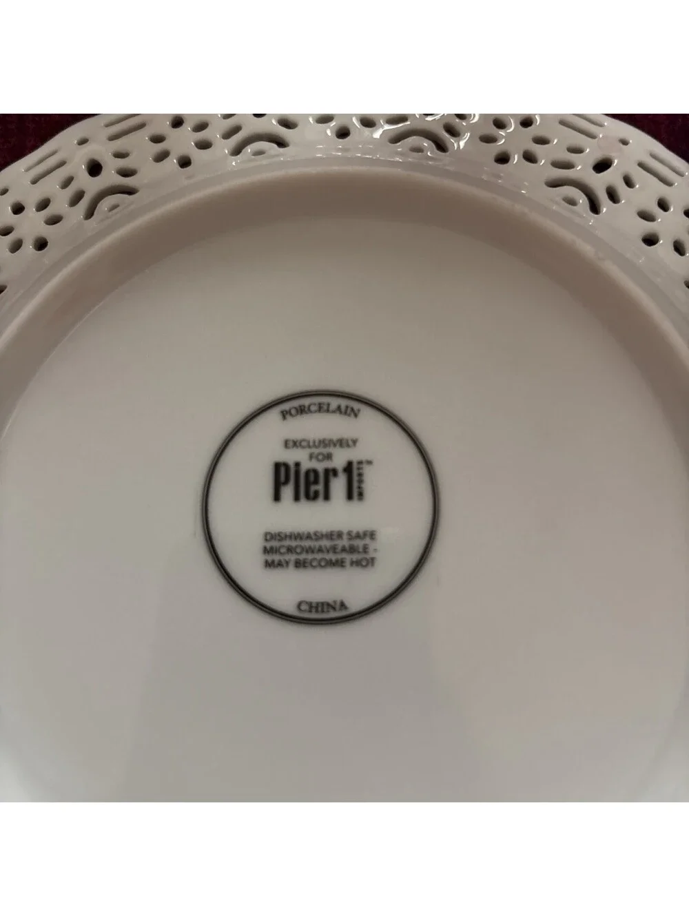 Pier I Reticulated Plate